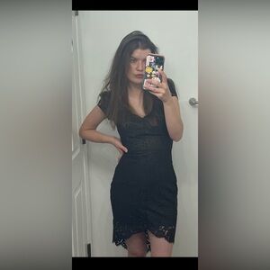 Bebe black lace dress